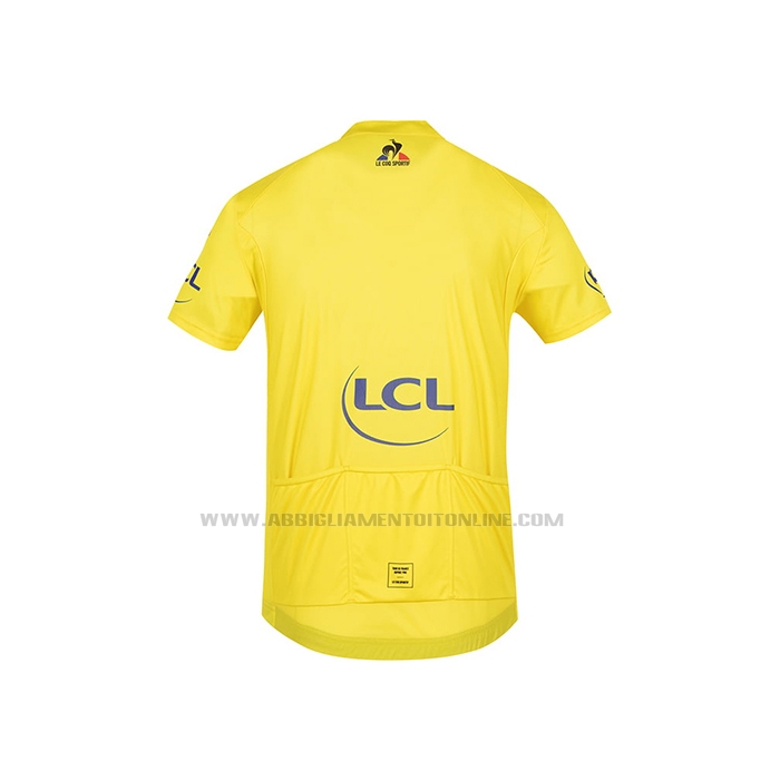 2021 Abbigliamento Ciclismo Tour de France Giallo Manica Corta